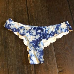 Tie dye scalloped PINK bottoms